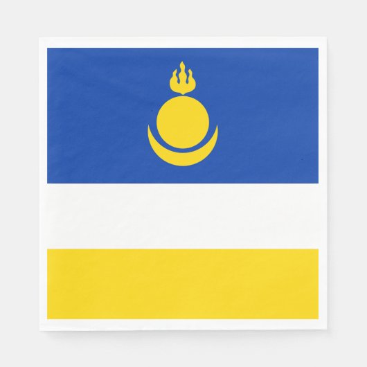 Serviette En Papier Drapeau de la Buryatia patriotique (Devant)