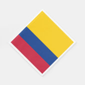 Serviette En Papier Drapeau de la Colombie (Coin)