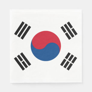 Serviette En Papier Drapeau de la Corée du Sud - Yin Yang