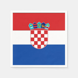 Serviette En Papier Drapeau de la Croatie