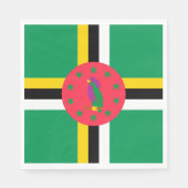 Serviette En Papier Drapeau de la Dominique (Devant)