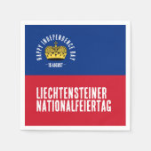 Serviette En Papier Drapeau de la fête nationale du Liechtenstein (Devant)