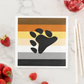 Serviette En Papier Drapeau de la fierté de l'ours avec patte (En situation)