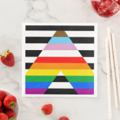 Serviette En Papier Drapeau de la fierté de progrès d'allié (En situation)