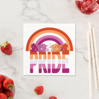 Serviette En Papier Drapeau de la fierté des chats lesbiennes