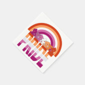 Serviette En Papier Drapeau de la fierté des chats lesbiennes (Coin)