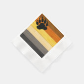 Serviette En Papier Drapeau de la fierté des ours de SlipperyJoe's tex (Coin)