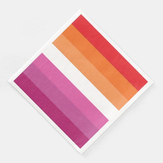Serviette En Papier Drapeau de la fierté lesbienne (Coin)