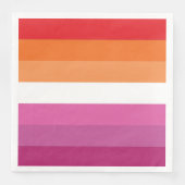 Serviette En Papier Drapeau de la fierté lesbienne (Devant)