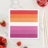 Serviette En Papier Drapeau de la fierté lesbienne (En situation)