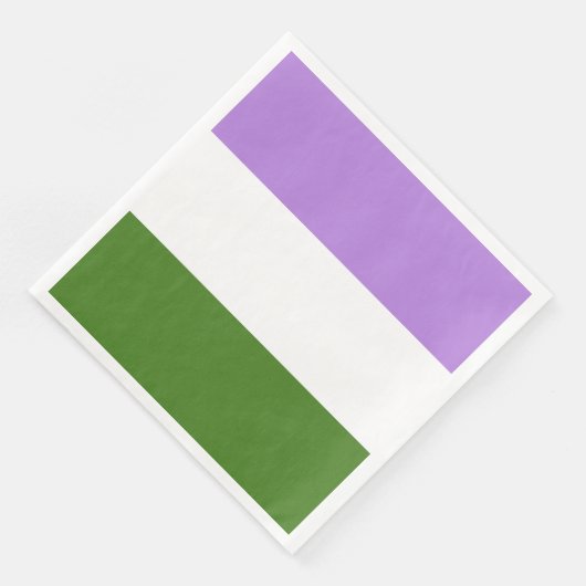 Serviette En Papier Drapeau de la fierté queer (Coin)