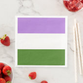 Serviette En Papier Drapeau de la fierté queer (En situation)