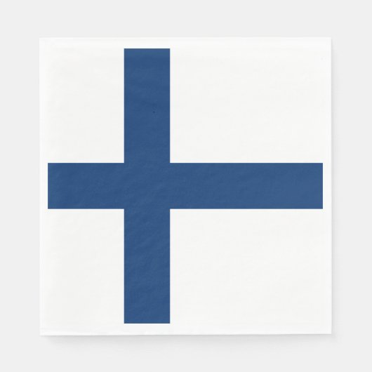 Serviette En Papier Drapeau de la Finlande (Devant)