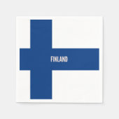 Serviette En Papier Drapeau de la Finlande (Devant)
