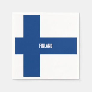 Serviette En Papier Drapeau de la Finlande