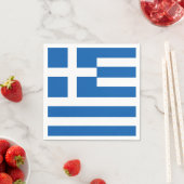 Serviette En Papier Drapeau de la Grèce (En situation)