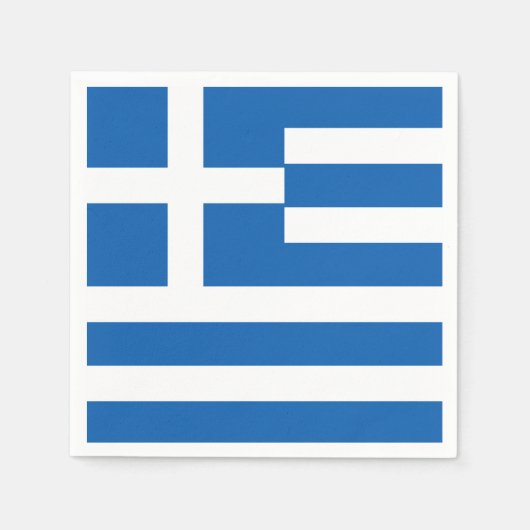 Serviette En Papier Drapeau de la Grèce (Devant)