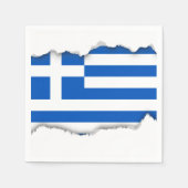 Serviette En Papier Drapeau de la Grèce (Devant)