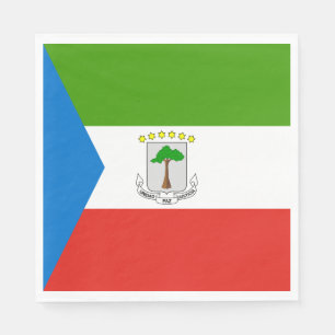 Serviette En Papier Drapeau de la Guinée équatoriale