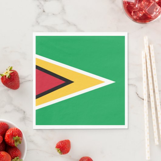 Serviette En Papier Drapeau de la Guyane (En situation)