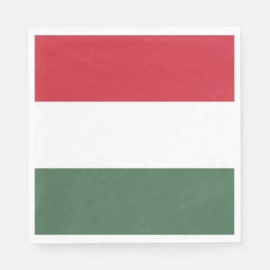 Serviette En Papier Drapeau de la Hongrie (Devant)