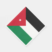 Serviette En Papier Drapeau de la Jordanie (Coin)