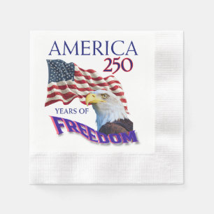 Serviette En Papier Drapeau de la liberté de l'Amérique 250 ans avec a