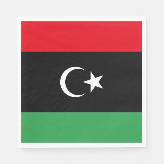 Serviette En Papier Drapeau de la Libye (Devant)