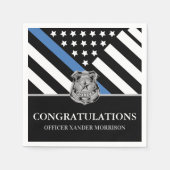 Serviette En Papier Drapeau de la ligne bleue (Devant)