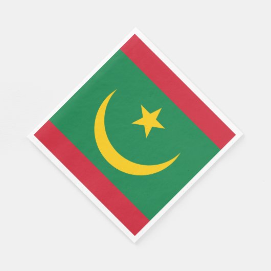 Serviette En Papier Drapeau de la Mauritanie (Coin)