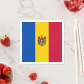 Serviette En Papier Drapeau de la Moldavie (En situation)