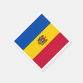 Serviette En Papier Drapeau de la Moldavie (Coin)