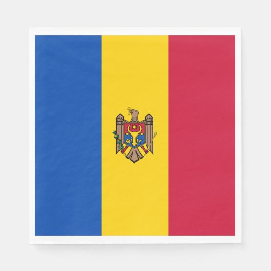 Serviette En Papier Drapeau de la Moldavie (Devant)