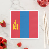 Serviette En Papier Drapeau de la Mongolie (En situation)