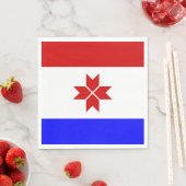 Serviette En Papier Drapeau de la Mordovie (En situation)