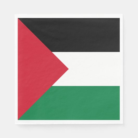 Serviette En Papier Drapeau de la Palestine (Devant)
