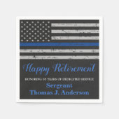 Serviette En Papier Drapeau de la partie de retraite de la police minc (Devant)