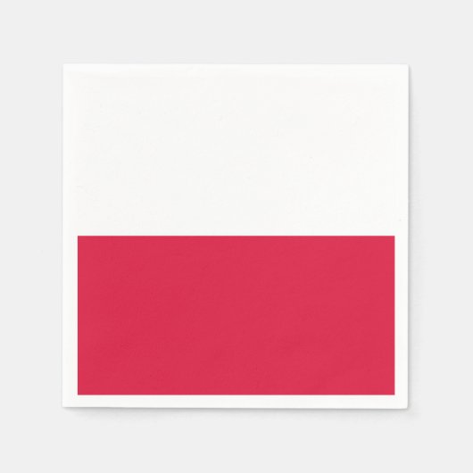 Serviette En Papier Drapeau de la Pologne (Devant)