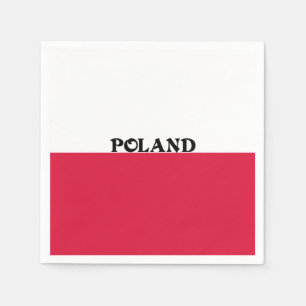 Serviette En Papier Drapeau de la Pologne