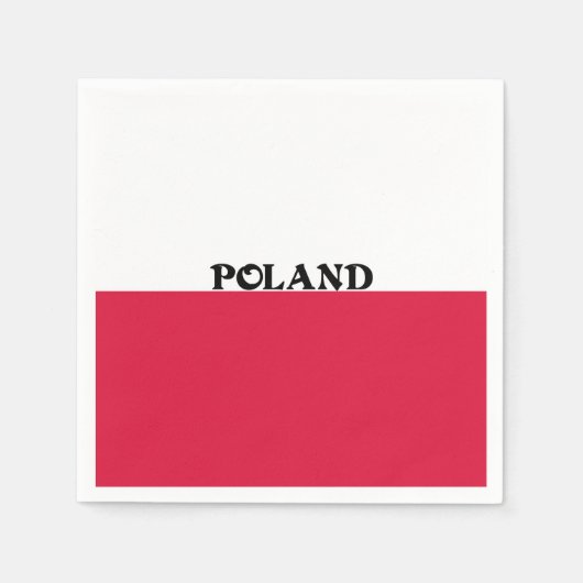 Serviette En Papier Drapeau de la Pologne (Devant)