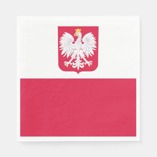 Serviette En Papier Drapeau de la Pologne (Devant)