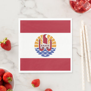 Serviette En Papier Drapeau de la Polynésie française