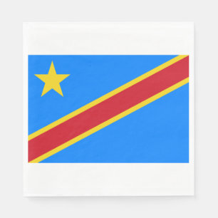 Serviette En Papier Drapeau de la RDC (République démocratique du Cong