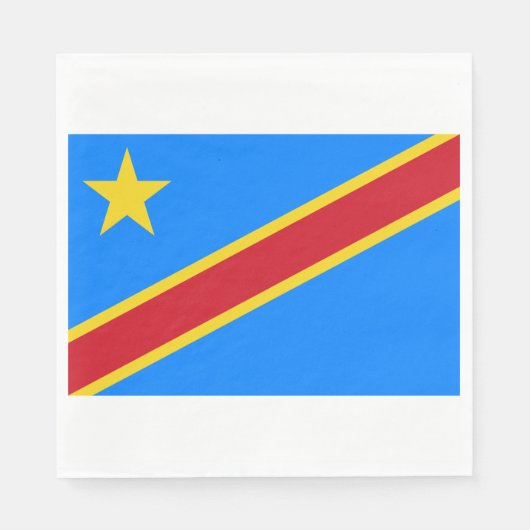 Serviette En Papier Drapeau de la RDC (République démocratique du Cong (Devant)