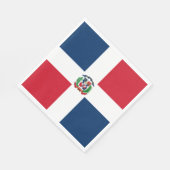 Serviette En Papier Drapeau de la République Dominicaine (Coin)