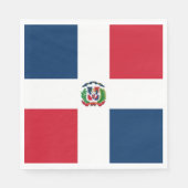 Serviette En Papier Drapeau de la République Dominicaine (Devant)