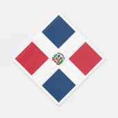 Serviette En Papier Drapeau de la République Dominicaine (Coin)