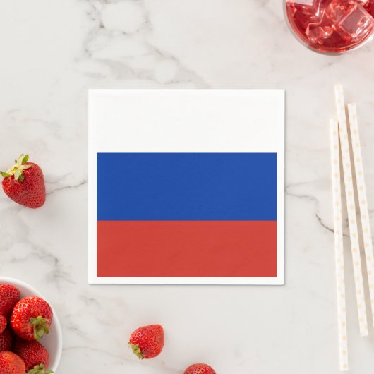 Serviette En Papier Drapeau de la Russie (En situation)