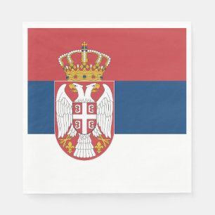Serviette En Papier Drapeau de la Serbie