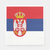 Serviette En Papier drapeau de la Serbie (Devant)